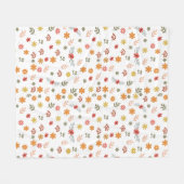 Colorfull Cute spring floral, watercolor pattern Fleecedecke (Vorderseite (Horizontal))