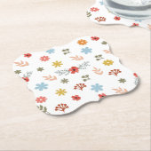 Colorfull Cute spring floral, watercolor pattern Untersetzer (angewinkelt)