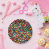 Colorfull Dice Paper Plate Pappteller (Party)