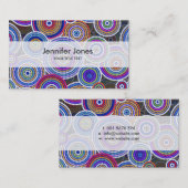 Colorfull eingeborenes Punkt-Kunst-Muster Visitenkarte (Vorne/Hinten)