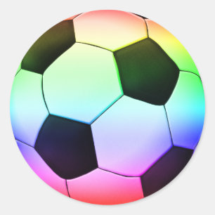 Colorfull Fußball Fußball Sport Runder Aufkleber