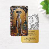 Colorfull Great Dane Art Business Cards (Schreibtisch)