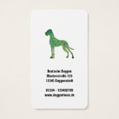 Colorfull Great Dane Art Business Cards (Rückseite)