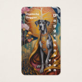 Colorfull Great Dane Art Business Cards (Vorderseite)