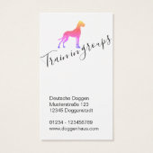 Colorfull Great Dane Kennel Business Cards (Rückseite)