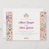 Colorfull Indian Style Wedding Einladung (Vorderseite)