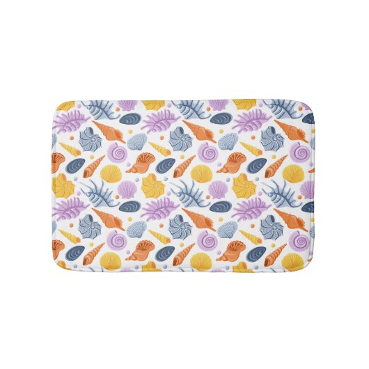 Colorfull seashells Bath Mat Badematte (Vorderseite)