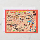 Colorfully Illustrated Mohave Desert Flat Card (Vorderseite)
