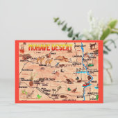 Colorfully Illustrated Mohave Desert Flat Card (Stehend Vorderseite)