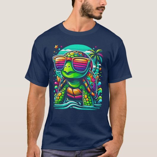 Colorfulurtleropical Sunset Beach family T-Shirt (Vorderseite)