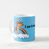 Colorida Jirafa. Jirafa. Arcoiris, arco iris Kaffeetasse (Vorderseite Links)