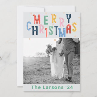 Colorida tarjeta navideña de Feliz Feiertagskarte