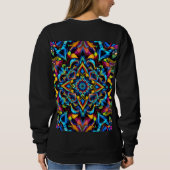 Colorido Kaleidoscope Mandala Design Mug, almohada Sweatshirt (Rückseite)
