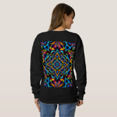 Colorido Kaleidoscope Mandala Design Mug, almohada Sweatshirt (Schwarz voll)
