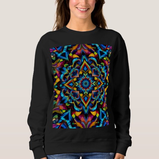 Colorido Kaleidoscope Mandala Design Mug, almohada Sweatshirt (Vorderseite)