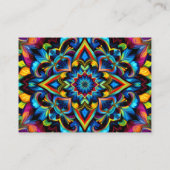 Colorido Kaleidoscope Mandala Design Mug, almohada Visitenkarte (Rückseite)