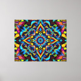 Colorido Kaleidoscope Mandala Diseño Mug, almohada Leinwanddruck