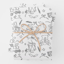 Coloring Book Classic Christmas Toy Land Geschenkpapier Set