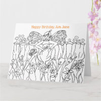 Coloring Book Happy Birthday Card Individuelle Nam