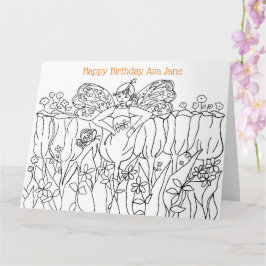 Coloring Book Happy Birthday Card Individuelle Nam Karte