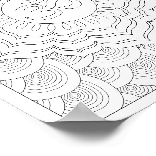 Coloring Crown Chakra Poster (Ecke)