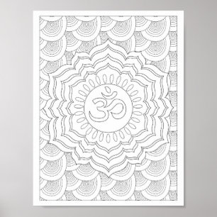 Coloring Crown Chakra Poster