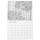 Coloring Flowers Book Calendar 2026 Kalender (Jan 2026)