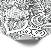 Coloring Henna Pattern Poster (Ecke)