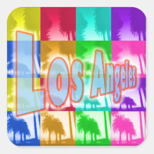 "Coloring Los Angeles 1"-Aufkleber Quadratischer Aufkleber