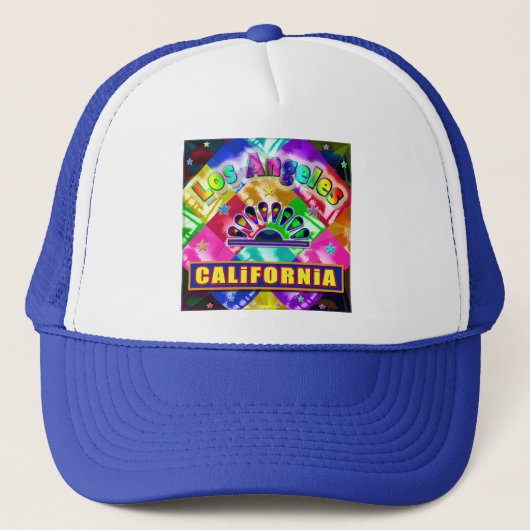 "Coloring Los Angeles 4" Hat Truckerkappe (Vorderseite)