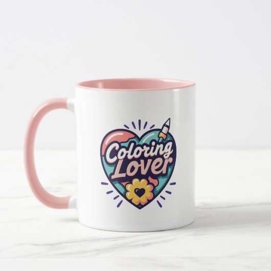 Coloring Lover Mug – Funny Personalized Gift Tasse (Links)