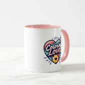 Coloring Lover Mug – Funny Personalized Gift Tasse (VorderseiteRechts)