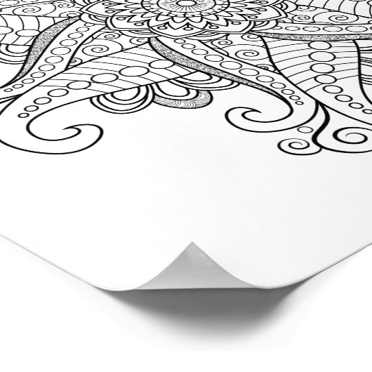 Coloring Mandala Poster (Ecke)