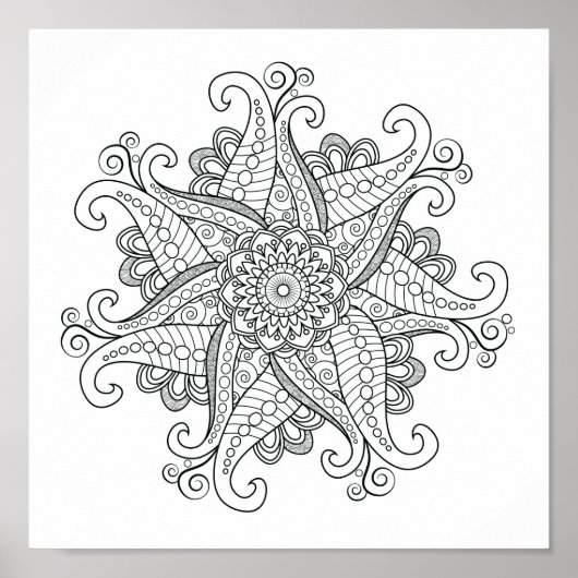 Coloring Mandala Poster (Vorne)
