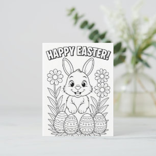 Coloring Oaster Postcard - Spaß für Kinder & Erwac Feiertagspostkarte