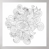 Coloring Page Crazy Doodle Poster (Vorne)