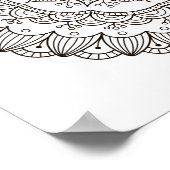 Coloring Page Mandala Blume Poster (Ecke)