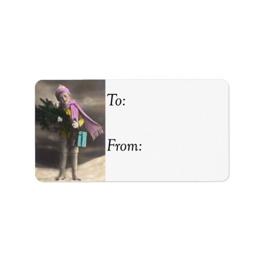 Colorisierte Weihnachtsgeschenke für das Weihnacht Adressaufkleber (Vorne)