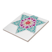 Colorized Davidsstern Siegelentwurf in Jerusalem Fliese (Seite)