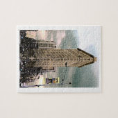 Colorized flaches Eisen-Gebäude-Puzzlespiel Puzzle (Horizontal)