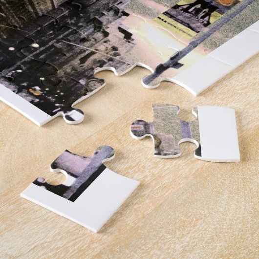 Colorized flaches Eisen-Gebäude-Puzzlespiel Puzzle (Seite)