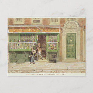 Colorman's Shop, St Martin's Lane, 1829 Postkarte