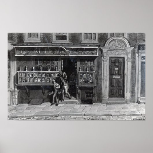 Colorman's Shop, St. Martin's Lane, London, 1829 Poster (Vorne)