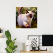 Colorpoint Kurzhaarkatze Poster (Heimbüro)
