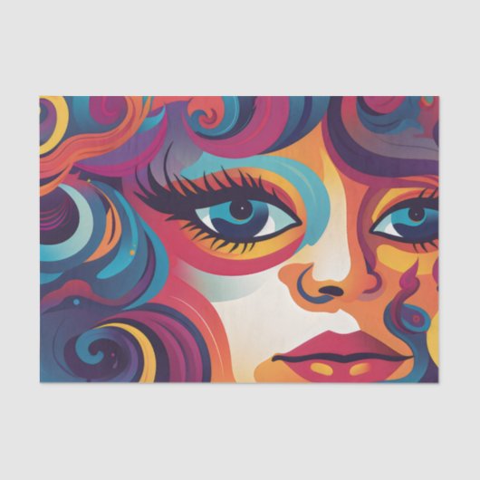 ColorPop Ladys ArtFace 7 Seidenpapier (Vorderseite)