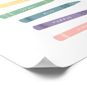 Colors Chart Illustration Classroom Montessori Art Poster (Ecke)