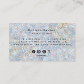 Colors Gemstone Opal Texture Business Card Visitenkarte (Rückseite)