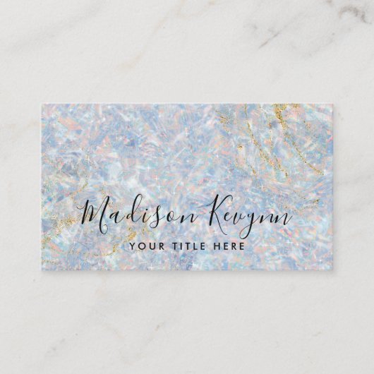 Colors Gemstone Opal Texture Business Card Visitenkarte (Vorderseite)