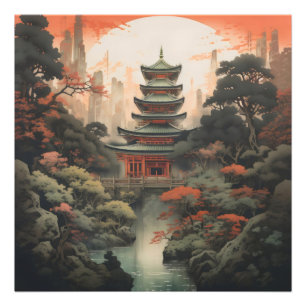 Colors Landscape Asian House Fotodruck