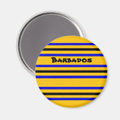 Colors of Barbados Flag Magnet (Vorderseite/Rückseite)
